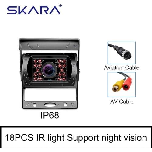 Truck Backup Camera Heavy Duty 18 LED IR Night Vision Waterproof Vehicle Rear View Camera For Truck/Trailer/Pickups/RV