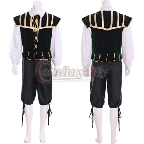 Cosplaydiy Custom Made Medieval Mens Cosplay Costume Adult Renaissance Doublet Vintage Costume L320