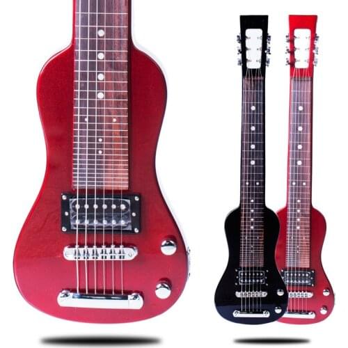2019 new + factory + Glossy hawaii electric guitar black lap steel guitar mini 6 strings Hawaii guitar two color Free Shipping