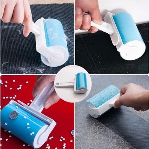 Pet dog cat Hair Clothes Fluff Reusable Remover Washable Roller Cleaner Sticky Picker Lint Roller Carpet Dust Home cleaning Tool