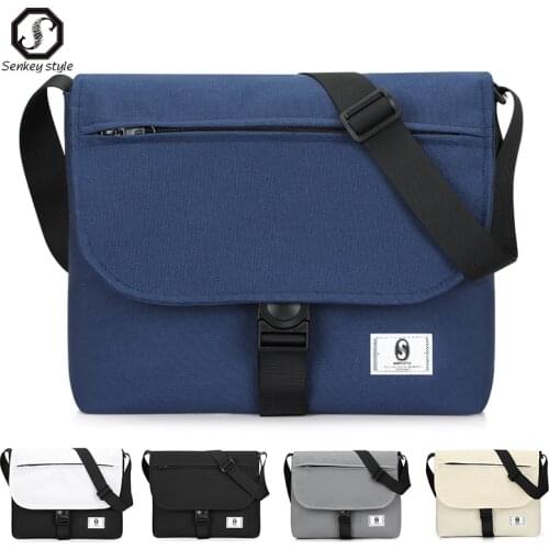 SENKEY Men Travel Shoulder Bag Canvas Casual Fashion Crossbody bag male Outdoor Bags boy School Shoulder Bag teenager Tablet bag
