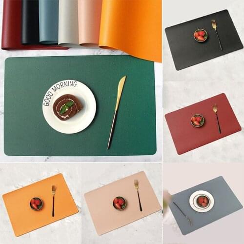 Popular Mats Heat Coasters & Placemats Tableware Mat Colorful 2 * Leather Leather Table Dining Resistant