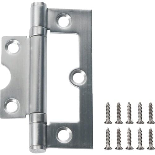 Durable Easy Install Connection Fixed Ball Bearing Non-Mortise Home Door Hinge Stainless Steel Close Tool Heavy Duty Accessories