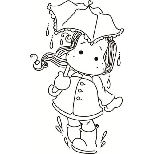 6x9 Yulan girl Transparent Clear Stamps Silicone Seals for DIY scrapbooking photo album Card Making