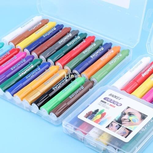 Baoke Body Painting Pen, Rotation, Washable Crayon, Childrens Makeup Crayon,Water based pigments,colorful and easy to wash