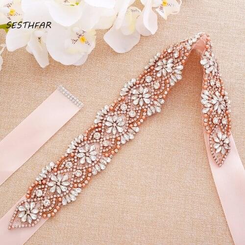 Hand Beaded Wedding Belt Crystal Bridal Belt New Style Rhinestones Wedding Sash For Bridal Accessories J139RG