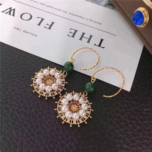 Natural Fresh Water Baroque Pearl 925 Silver Earrings For Women Ocean Theme Dangle Earrings Luxury Handmade Fine Jewelry YMZZ