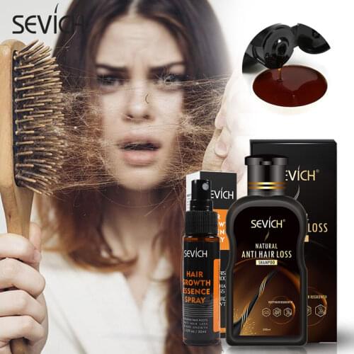 Sevich 200ml Anti Hair Loss Shampoo& 30ml Hair Growth Spray Ginger for hair treatment Effects Grow Hair Faster Regrowth Natural