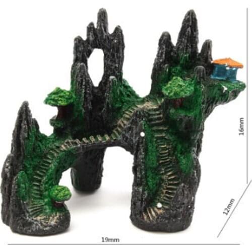 Resin Rockery Stone Fish Tank Landscaping Aquarium Decoration Ornaments Rockery Escape Cave Fish Tank Accessories Pet Supplies