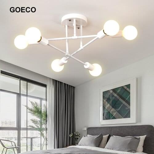 Modern Nordic Ceiling Lamp Golden LED Chandelier For Home Living Room Dining Room Bedroom 6 Heads Lighting Fixtures Home Decor