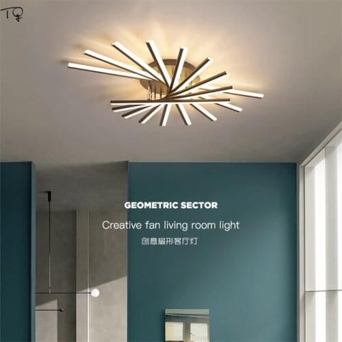 Nordic Modern Atmosphere Art Spiral Line Led Chandelier Lighting Remote Control Light Fixture Living Room Dining Room Bedroom