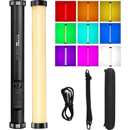 SETTO LED RGB Tube Light bi-color 2600K-6000K Photography Lighting CCT HSL Photo Video Camera Handheld Tube Stick
