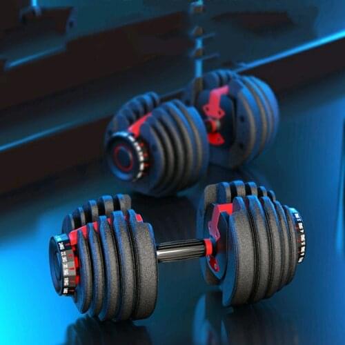 High Quality Automatically 24kg 40kg Adjustable Dumbbell New Pattern Flexible Easy Weight Change Dumbbell