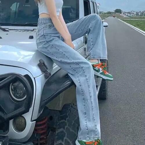 Feynzo Women Pant Woman Jeans High Waist Denim Pants Wide Leg Denim Clothing Blue Jeans Vintage Quality Fashion Straight Pants
