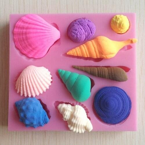 100X Silicone 3D Seashell Beach Shells Cake Molds Chocolate Mould Decoration