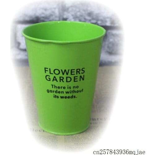 20pcs Flower Bucket Balcony Garden Flower Holders Desktop Decoration Metal Bucket Flower Holders
