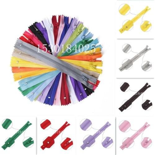 50/100pcs 3 Inch-12inch (7.5cm-30cm) Nylon Coil Zippers for Tailor Sewing Crafts Nylon Zippers Bulk 20 Colors