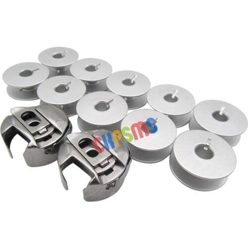 #9033A 10PCS+BC-PF9076-NBL 2PCS BOBBINS& BOBBIN CASES FIT FOR PFAFF 138 238 335 437 1212 2022 6120 7560+ CONSEW 277R