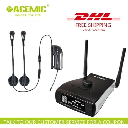 ACEMIC Accordion Microphone PR-8/AT-20 Wireless Double-headed Microphone Instrument Microphone
