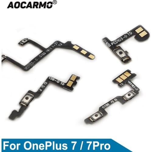 Aocarmo For OnePlus 7/7Pro Power On/Off Volume Up/Down Button Flex Cable Replacement Part