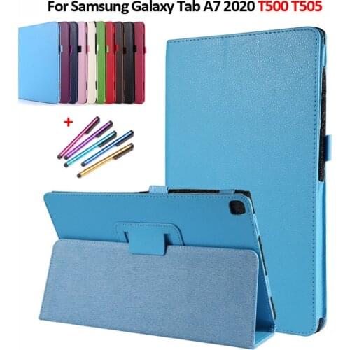 Case for Funda Tablet Samsung Galaxy Tab A7 SM T500 T505 Folding PU Leather Stand Flip Tablet Cover for Galaxy Tab A7 2020 Case
