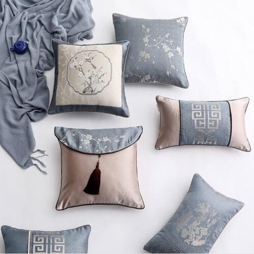 New Chinese Style Polyester Jacquard Series Home Decoration Pillowcase Home Decoration Accessories Cojines Decorativos Para Sofa
