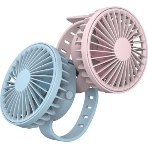 EAS-Creative Mini Watch Fan USB 3-Gear Adjustment Mute Outdoor Lazy Wrist