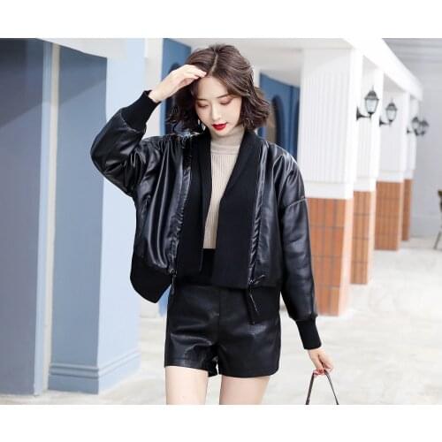 Женские модные кожаные куртки HFYRMNG China At AliExpress