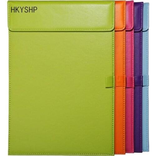 HKYSHP Business Office Stationery Leather Folders Portable Practical A4 Conference Pad Leather Folders School Office Supplies