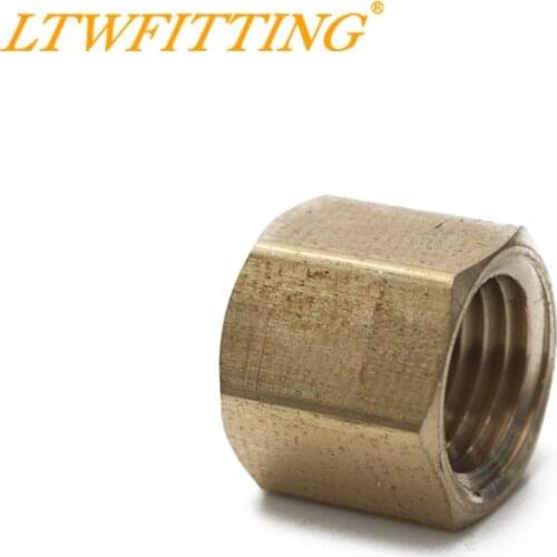 LTWFITTING Brass Pipe Cap Fittings 1/4" NPT Air Fuel Water Boat