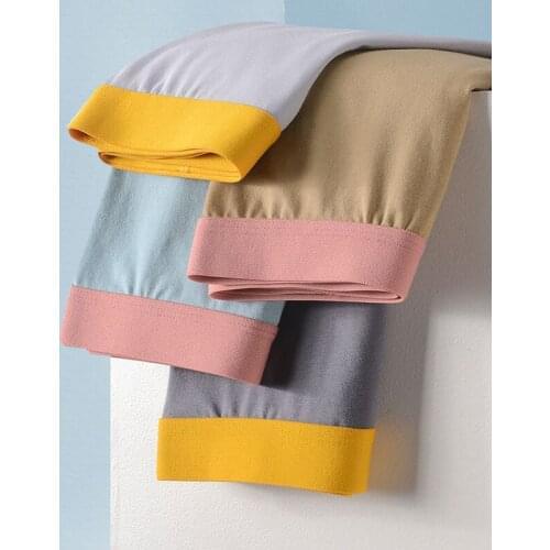 Combed Cotton Mens Underwear Medium Waist Quadrangle Pants Comfortable, Breathable And Bacteriostatic Cotton Close Belly Shorts