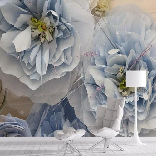 Fabric Rose Flower 3d Wallpaper Mural Wallpapers for Living Room Wall Paper Papers Home Decor Self Adhesive Walls Murals Rolls