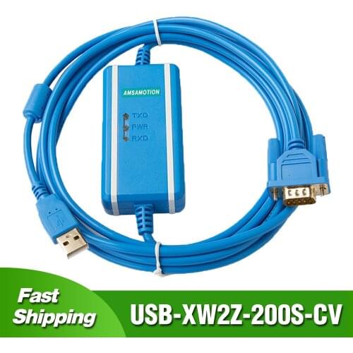 USB-XW2Z-200S-CV for Omron CQM1H C200HE CPM2C CJ1M /HG/HS/HX/CJ/CS Series PLC Programming Cable Download Line