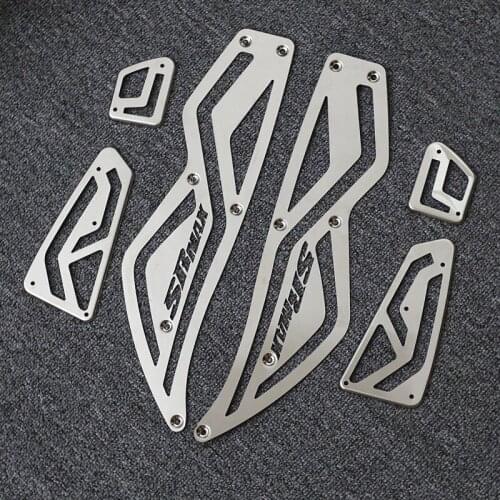 Motorcycle CNC Front Rear Footrest Footboard Step Floorboards Pegs Plate For Aprilia SRMAX250 SRMAX300 SR-MAX 300 SRMAX 250 300