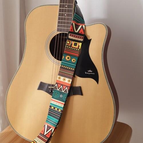 Folk guitar strap electric guitar strap widened shoulder strap guitar bass print strap instrument accessories guitar accessories