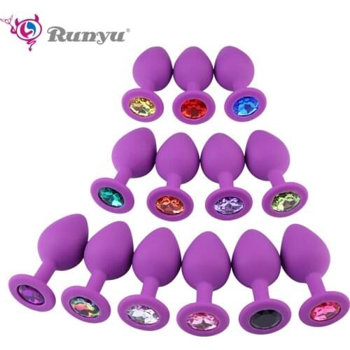 Sex Toy 100%Silicone Butt Plug Anal Plugs Unisex Sex Stopper Small Size Adult Toys for Men/Women Anal Trainer For Couples SM