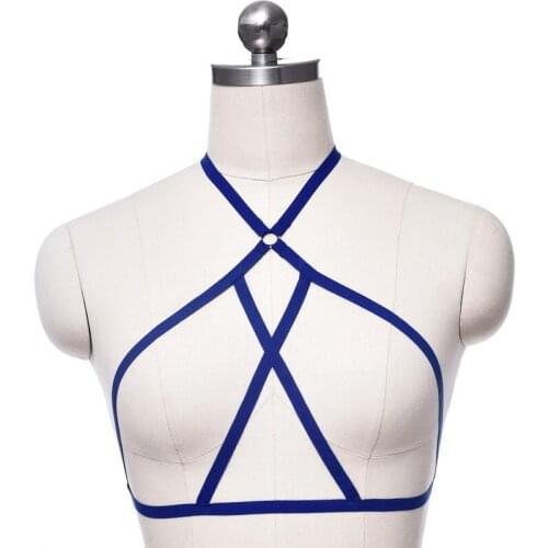 Sexy Multicolor Body Harness Cage Lingerie Harness Goth Bra Festival Party Dance Body Harness Belt Harness Belt Strap Bra