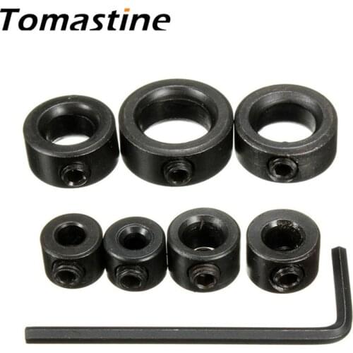 7pcs 3-12mm Woodworking Drill Locator Drill Bit Depth Stop Collars Ring Positioner Drill Locator Wood Drill Bit