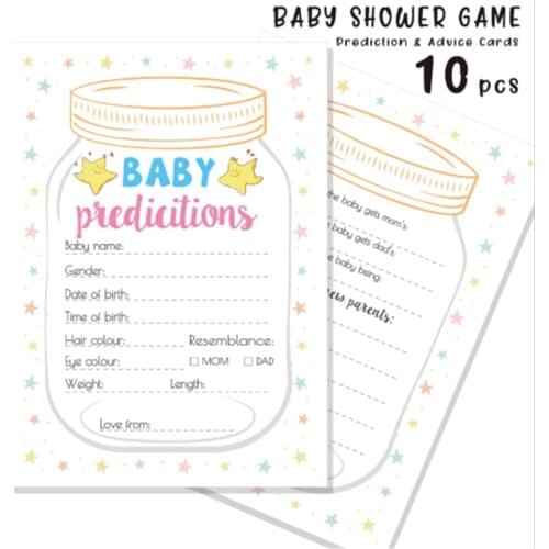 Party Decoration 10pcs Baby Shower Game Cards for First Birthday Family Gender Reveal Games Anniversary Party Birthday