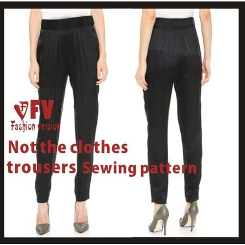 Pants sewing pattern The trousers pattern(Not the pants) Elastic waist BCK-22