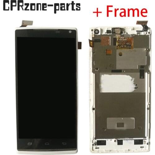 4.7" Black with white Frame For Wexler Zen 4.7 LCD display with touch screen digitizer sensor panel assembly