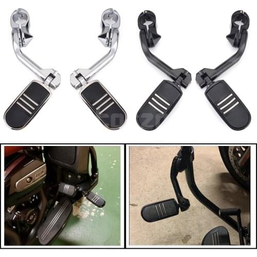 1-1/4" 1.25" Motorcycle Highway Crash Bar Footrest Foot Pegs Clamps Engine Guard Mounts Kit Suit For Harley Honda Suzuki Indian
