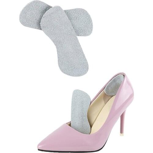 1 Pair Foot Care Cushion Insole Liner High Heel Shoes Back Leather Pad Foot Care Shoe Insert Pad New