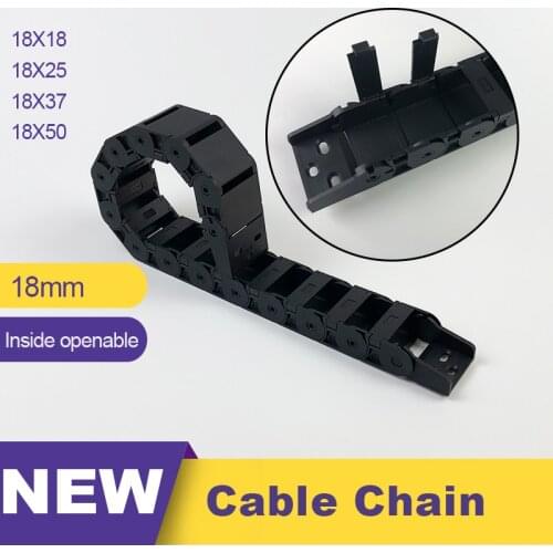 18x18 18x25 18x37 18x50 Plastic Chain Towline Cable Chain Drag Chain L 1 m 18*18 18*25 18*37 18*50