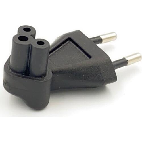 2-Pin Eu Male To Iec 320 C5 Female Ac Adapter 2.5A Fuse,Eu Industrial Power Converter