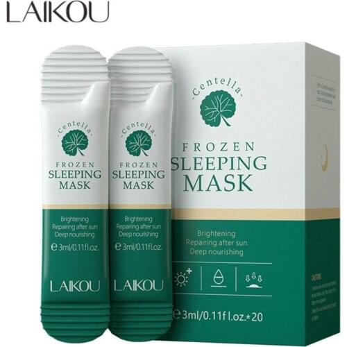 20pcs/set Centella Asiatica Jelly Face Masks Moisturizing Whitening Skin Shrink Pores Nourishing Deep Cleaning Sleep Masks