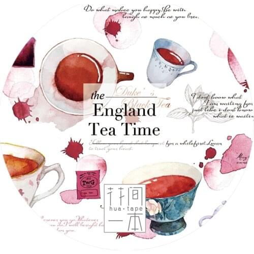 4cmx10m Paper British Afternoon England Tea Time Masking Tape Sticker