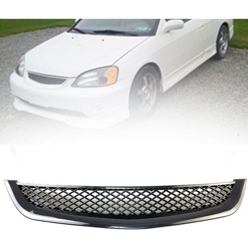 Car Front Hood Mesh Bumper Racing Grille for Honda for Honda Civic Type R 2001 2002 2003 Car Front Racing Grills