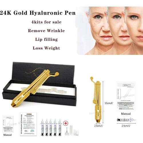 Painless Golden Hyaluron Pen Stainless High Pressure Moisturing Atomizer Device Korean Beauty Salon Must-have for Anti-Wrinkle