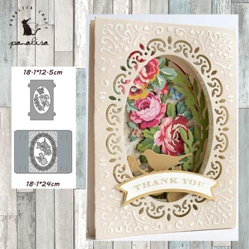 Panalisacraft Big Flower Frame Metal Cutting Dies diecut cut die scrapbooking Album Paper Card Craft Embossing